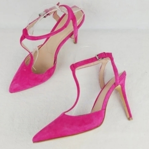 Charles by Charles David pink leather point heels Size 10 - Picture 1 of 8